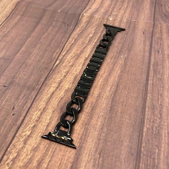 Macy's Other - MACY’S BLACK APPLE WATCH BAND COMPATIBLE WITH 38mm, 44mm, 45mm QH74